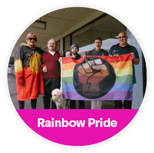Rainbow Pride menu button